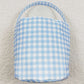 Baby Kids Bags Easter Blue Checkered Bunny Basket Bags BA0161