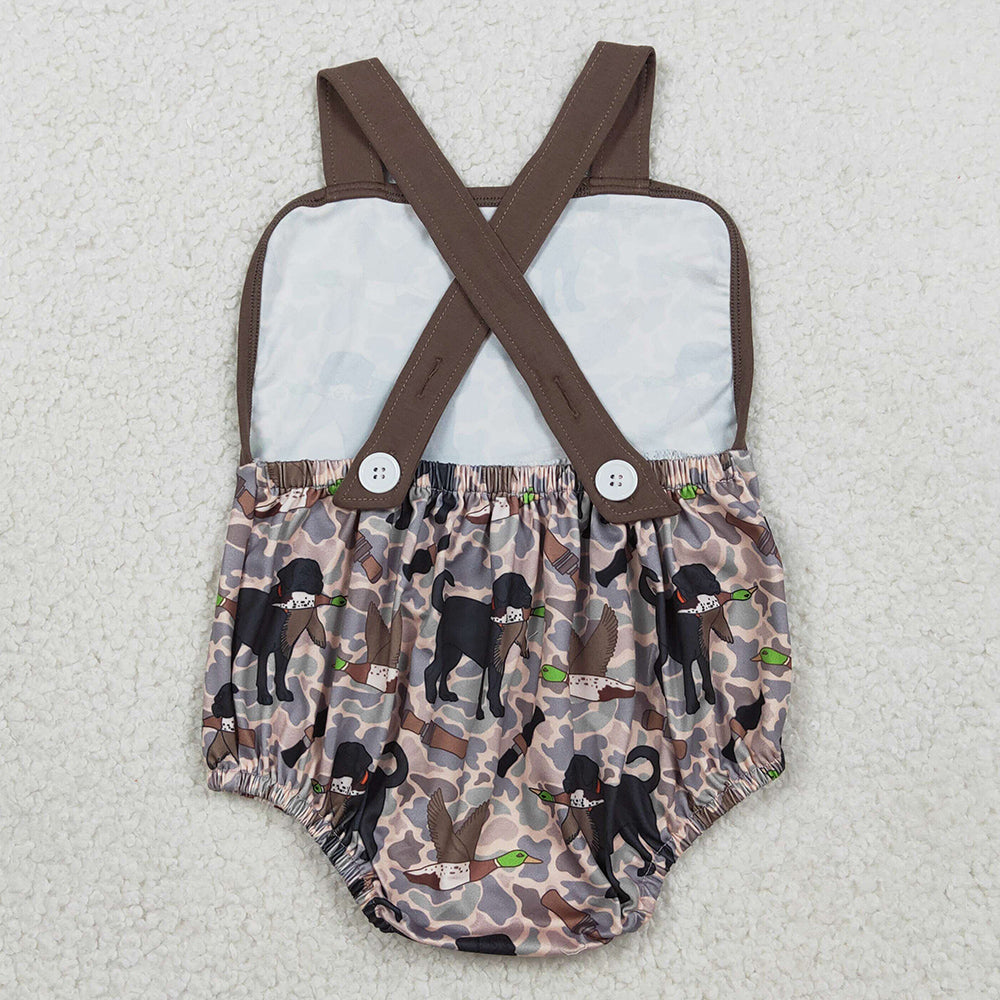 Sibling Baby Rompers Boys Strap Southern Camo Hunting Rompers