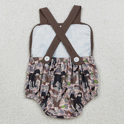 Sibling Baby Rompers Boys Strap Southern Camo Hunting Rompers