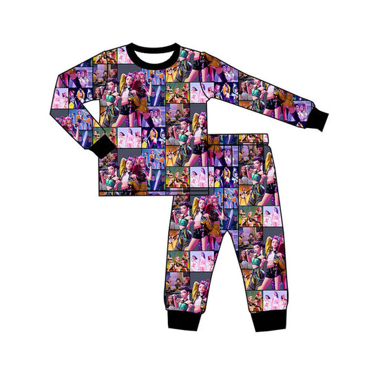 Preorder(moq 5) Baby Girls Cartoon Girls Top Pants Pajamas Sets 10.11