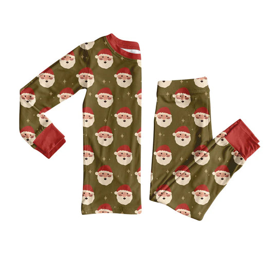 Preorder (moq 8)Baby Boys Santa Top Pants Christmas Pajamas Sets 9.24
