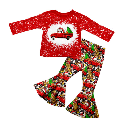 Christmas Tree Baby Girls Clothes Boutique Bell Pants Sets Preorder Moq 5