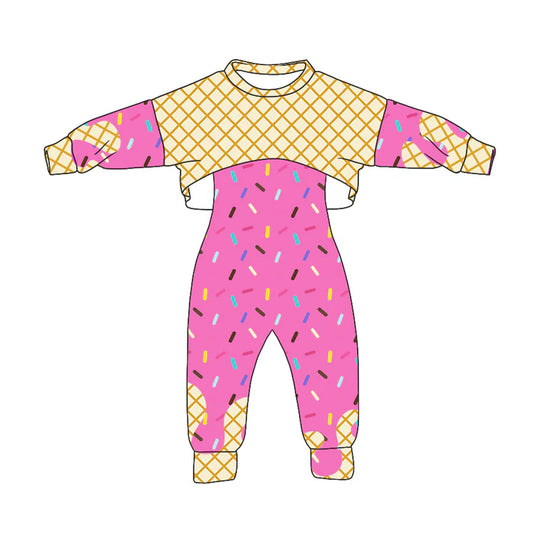 Preorder (moq 5)Baby Girls Long Sleeves Drip Shirt Top Jumpsuit 2 Piece Team Clothes Sets 8.5
