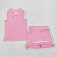 Baby Girls Clothes Pink Pullover Top Sports Skort Skirt Clothes Sets GSD1975 3.8