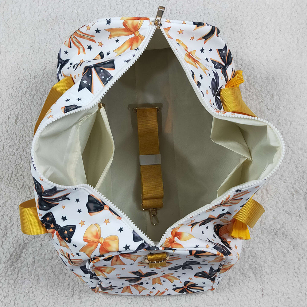 Adult Women Bags Orange Black Stars Bows Gym Bags BA0314