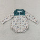 Baby Boys Rompers Long Sleeve Ducks Plaid Hunting Zip Rompers LR3052