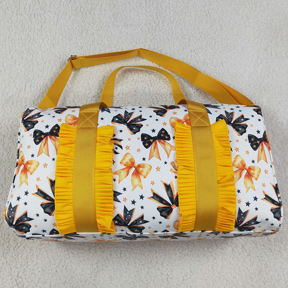 Adult Women Bags Orange Black Stars Bows Gym Bags BA0314