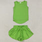 Sibling Baby Girls Clothes Sleeveless Colorful Yoga Vests Top Ruffle Shorts Sets 5.28