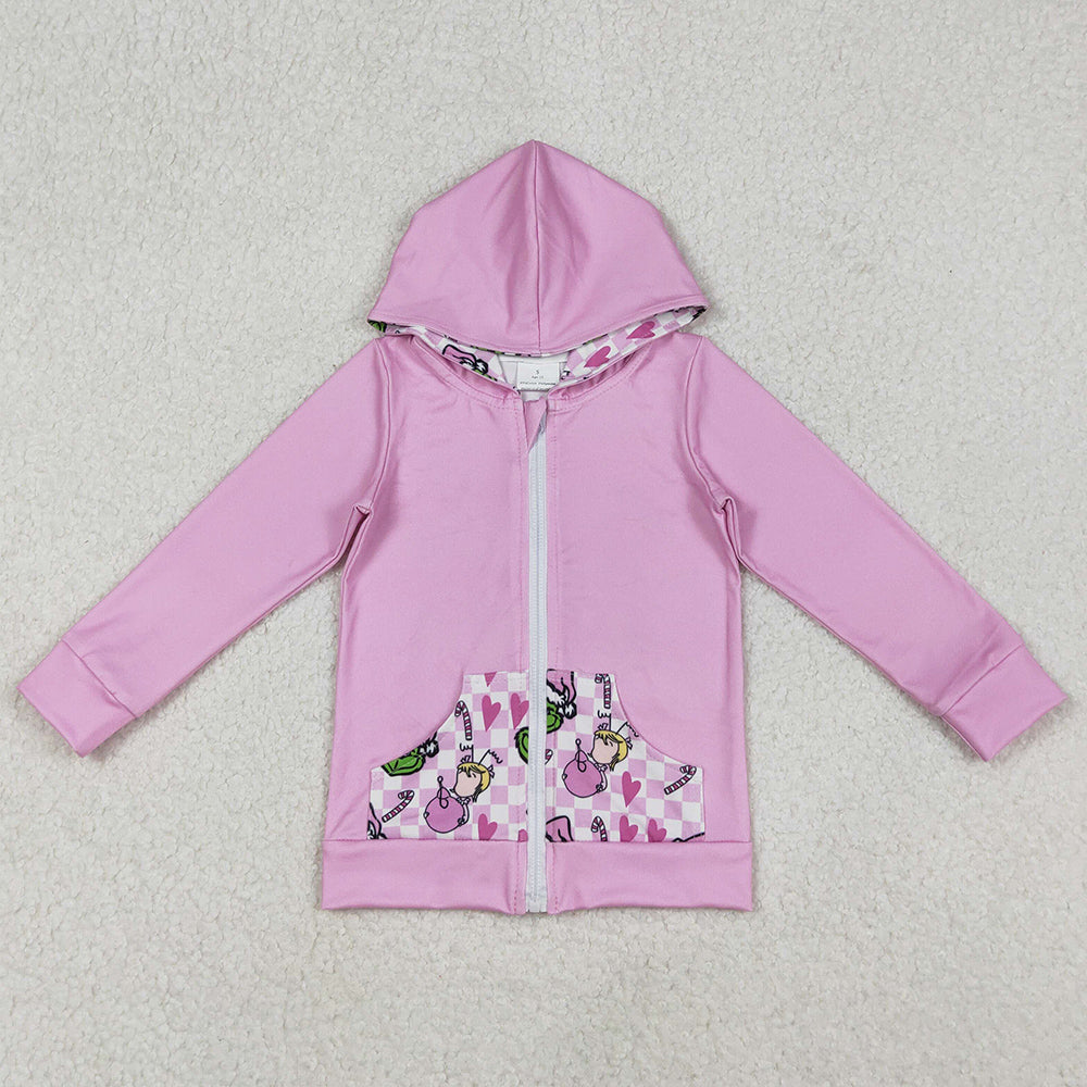 Baby Girls Clothes Grin Lights Pockets Zipper Christmas Hoodies Jackets Top GT1142 11.1