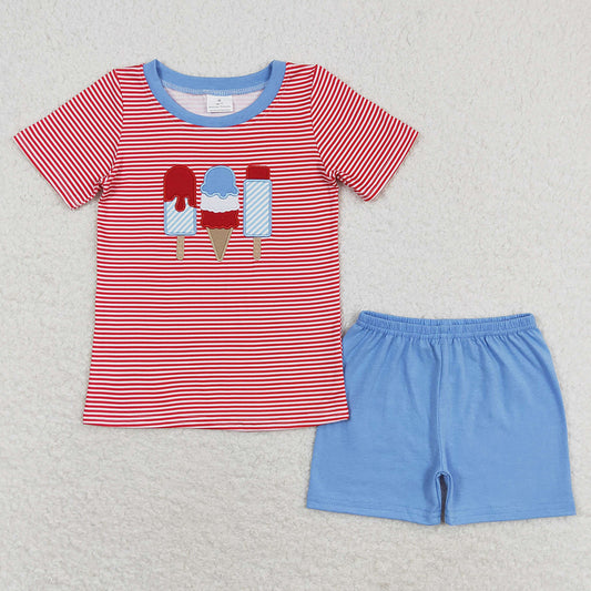 Baby Boys Clothes Popstick 4th Of July Shirts Shorts Clothes Sets BSSO0576