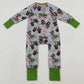 Baby Boys Rompers Trucks Candy Cane Christmas Zip Rompers LR2669 11.3