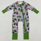 Baby Boys Rompers Trucks Candy Cane Christmas Zip Rompers LR2669 11.3