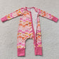 Baby Girls Rompers Long Sleeves Bows Ruffle Zip Convertible Rompers LR2567