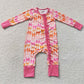 Baby Girls Rompers Long Sleeves Bows Ruffle Zip Convertible Rompers LR2567