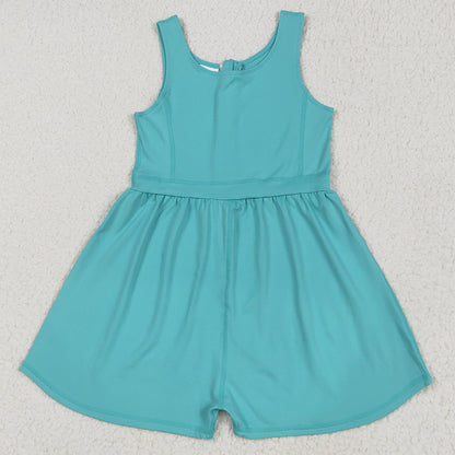 Sibling Baby Girls Jumpsuits Colorful Sleeveless Yoga Jumpsuits 5.28