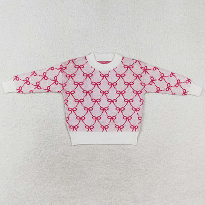 Baby Girls Sweater Pink Bows Long Sleeve Sweaters GT0687