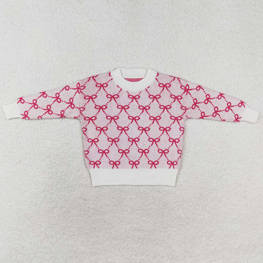 Baby Girls Sweater Pink Bows Long Sleeve Sweaters GT0687