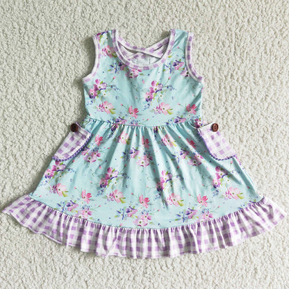 Summer Baby Girl Dress Flower Print Girls Dresses GSD0051