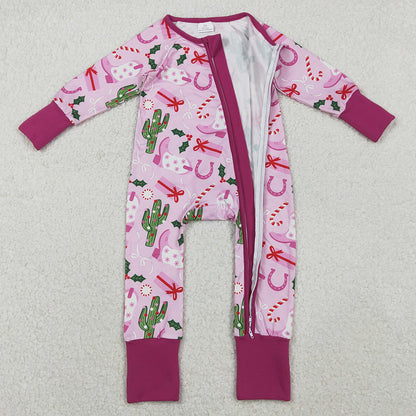Baby Girls Rompers Western Boots Christmas Zip Rompers LR1742 11.3