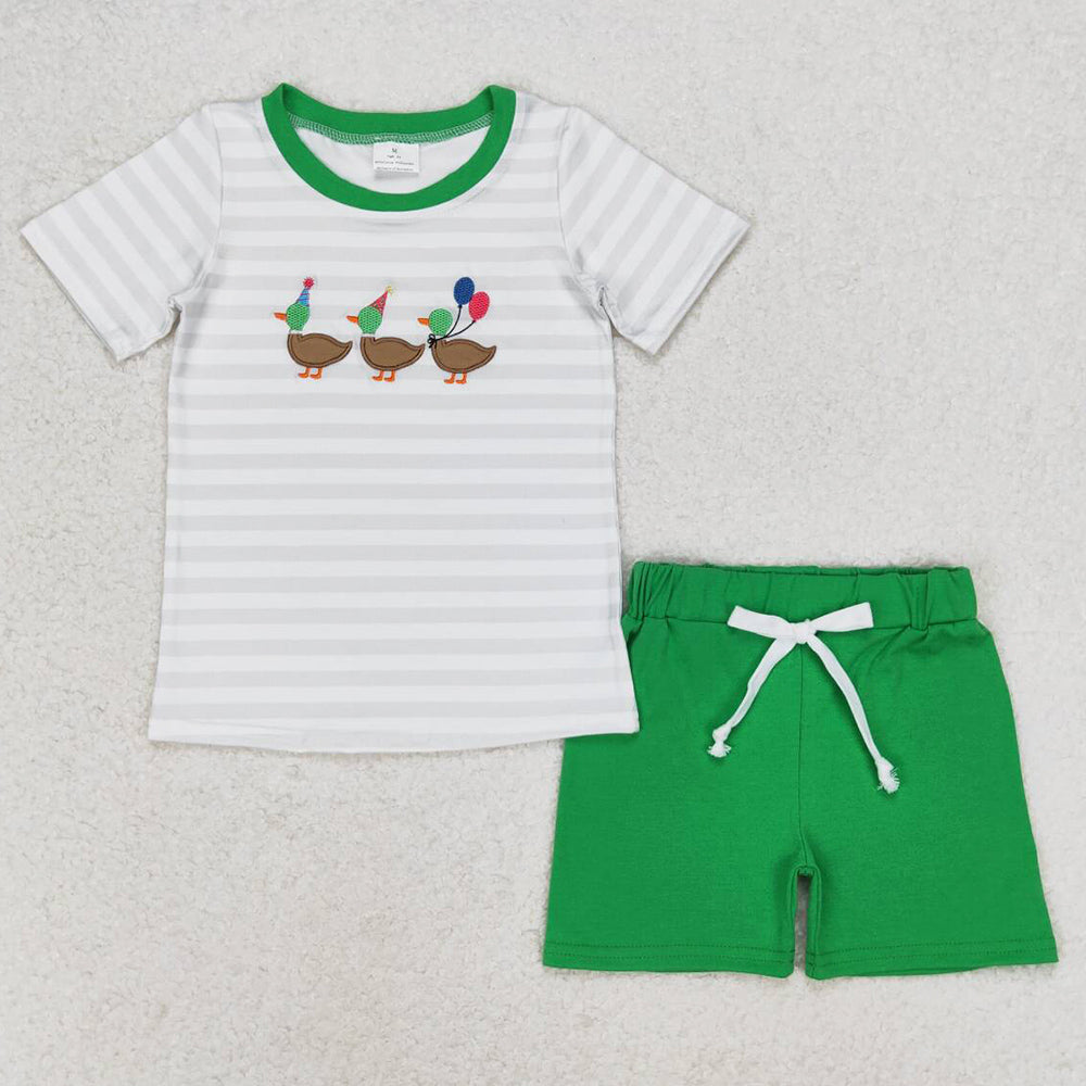 Baby Boys Clothes Duck Birthday Short Sleeve Shirts Shorts Sets BSSO0926