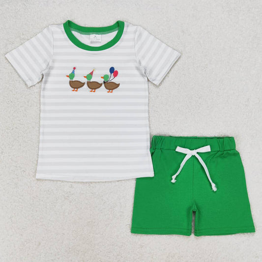 Baby Boys Clothes Duck Birthday Short Sleeve Shirts Shorts Sets BSSO0926