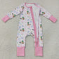 Baby Girls Rompers Flowers Ducks Hunting Two Way Ruffle Zip Convertible Rompers LR3071