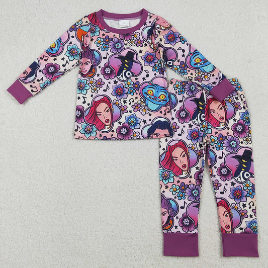 Baby Girls Pajamas Cartoon Girls Flowers Top Pants Sleepwear Sets GLP2917 10.21