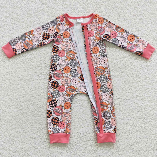 Baby Girls Rompers Christmas Zip Romper LR0297