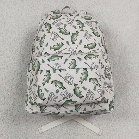 Boutique Kids Backpacks Fishing Print Cute Bags BA0123