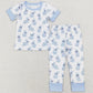 Baby Girls Pajamas Easter Bunny Short Sleeve Tee Pants Pajamas Sets GSPO1095