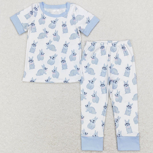 Baby Girls Pajamas Easter Bunny Short Sleeve Tee Pants Pajamas Sets GSPO1095