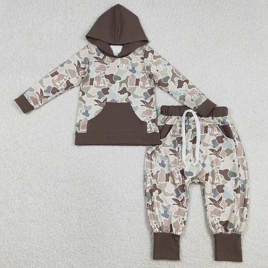 Baby Boys Clothes Deer Ducks Camo Pocket Hoodie Top Jogger Pants Hunting Clothes Sets BLP1403 1.1