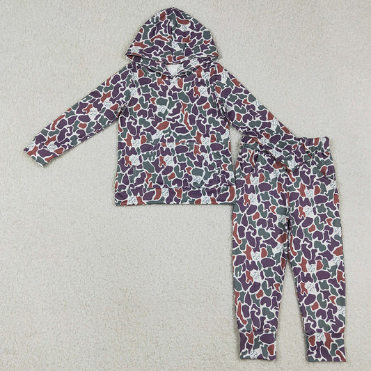 Baby Boys Clothes Southern Camo Baseballs Hoodies Pockets Joggers Team Clothes Sets BLP1412 12.31