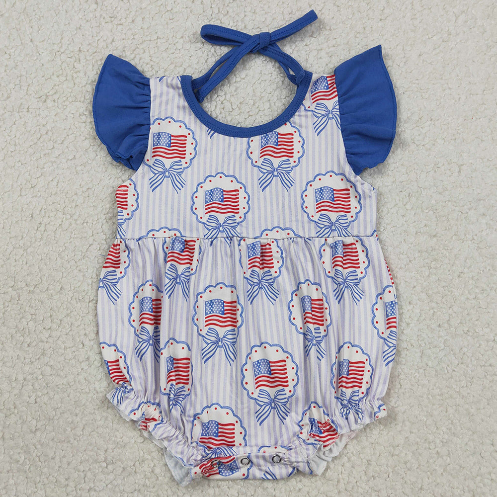 Girls short sleeve rompers