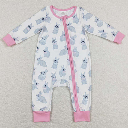 Easter Baby Girls Rompers Bunny Print Cute Sibling Romper LR0836