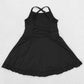 Baby Girls Swimsuits Black Knit Knee Length Active Wear Dresses S0446