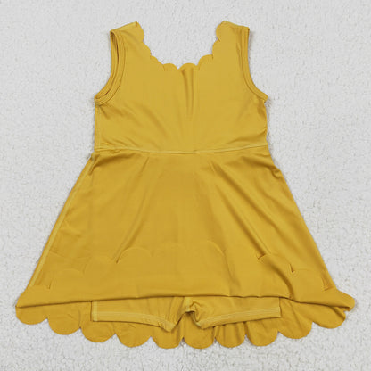 Baby Girls Dress Sleeveless Yoga Knee Length Dresses GSD2373 6.5