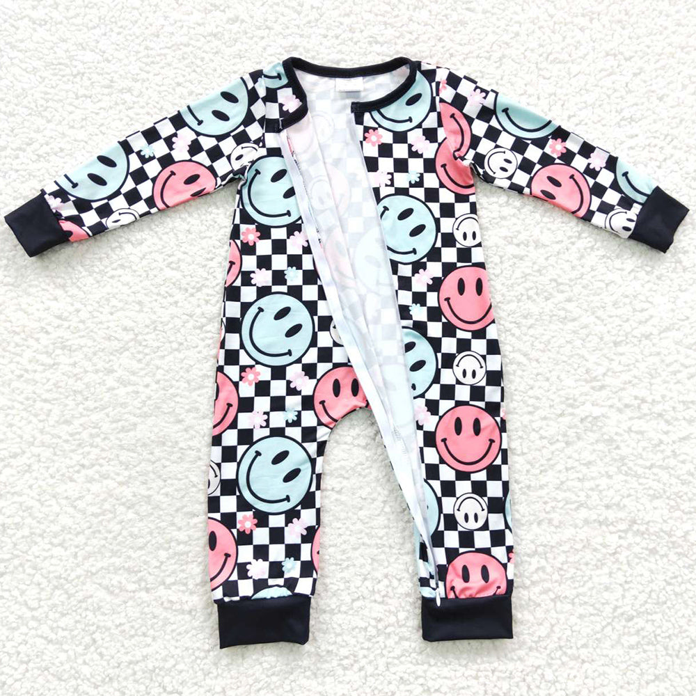 Baby Kids Romper Zip Design Boutique Girls Rompers LR0304