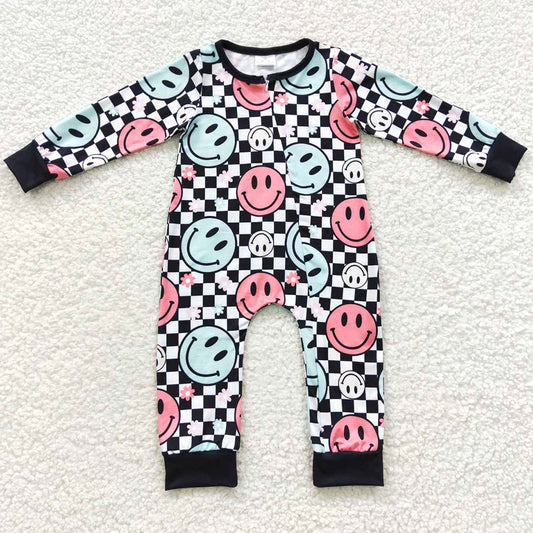 Baby Kids Romper Zip Design Boutique Girls Rompers LR0304