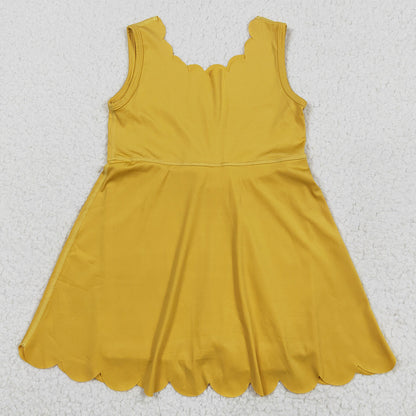 Baby Girls Dress Sleeveless Yoga Knee Length Dresses GSD2373 6.5