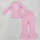 Baby Girls Clothes Light Pink Yoga Active Wear Jackets Pants 2pcs Clothes Sets GLP1557