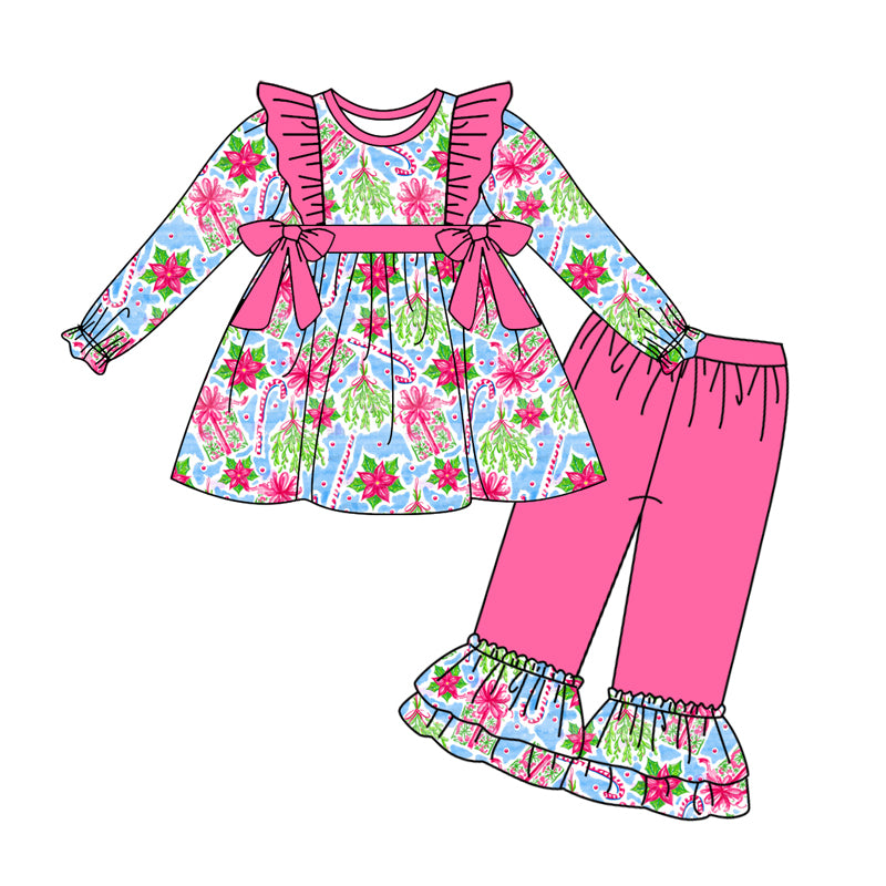 Christmas Toddler Baby Girls Clothes Sets Preorder Moq 5