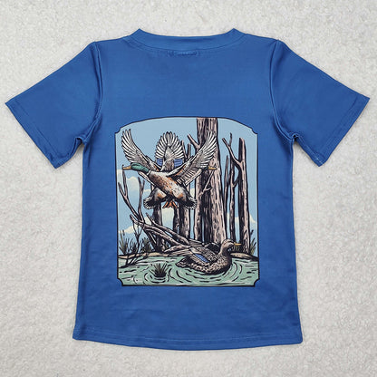 Baby Boys Clothes Tops Blue Duck Short Sleeve Tee Shirts Tops BT1150