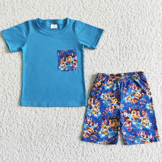 Summer Baby Boy Clothes Set Cartoon Print Cute Toddler Boys Clothing Outfits BSSO0059