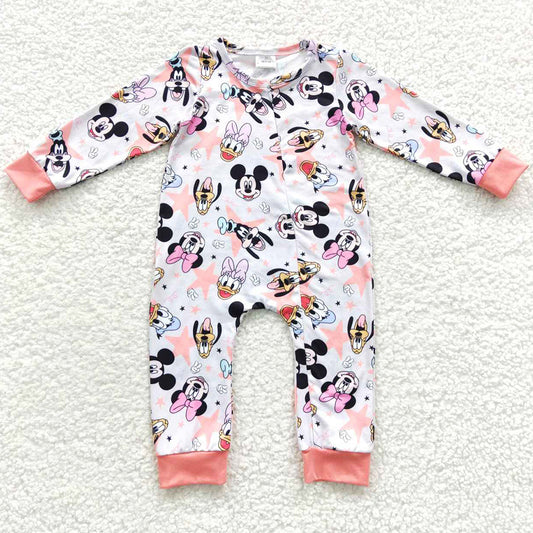 Hot Sale Baby Girls Rompers Zip Boutique Infant Baby Rompers LR0298