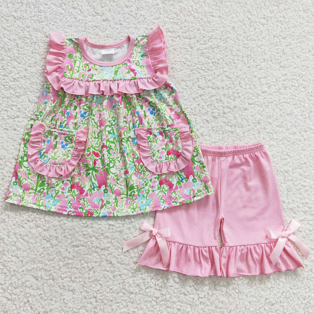 Boutique Baby Girls Clothes Summer Shorts Sets GSSO0338