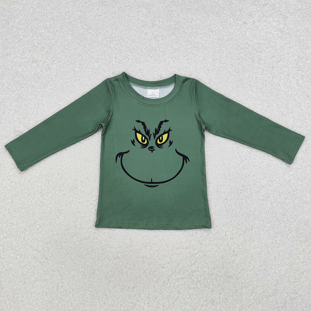 Baby Boys T-shirts Christmas Green Tee Shirts Tops BT0725