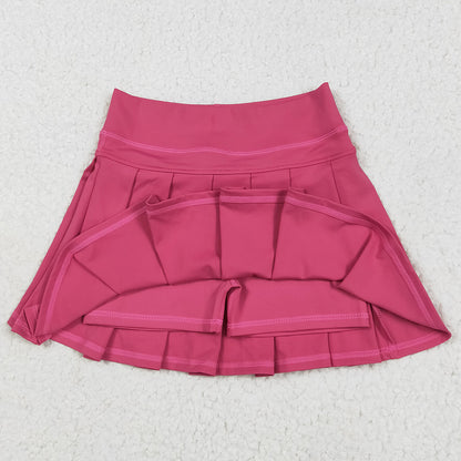 Baby Girls Clothes Daisy Flowers Zipper Pullovers Hot Pink Pleated Skirt Shorts Yoga Active Clothes Set GLD1418 12.9