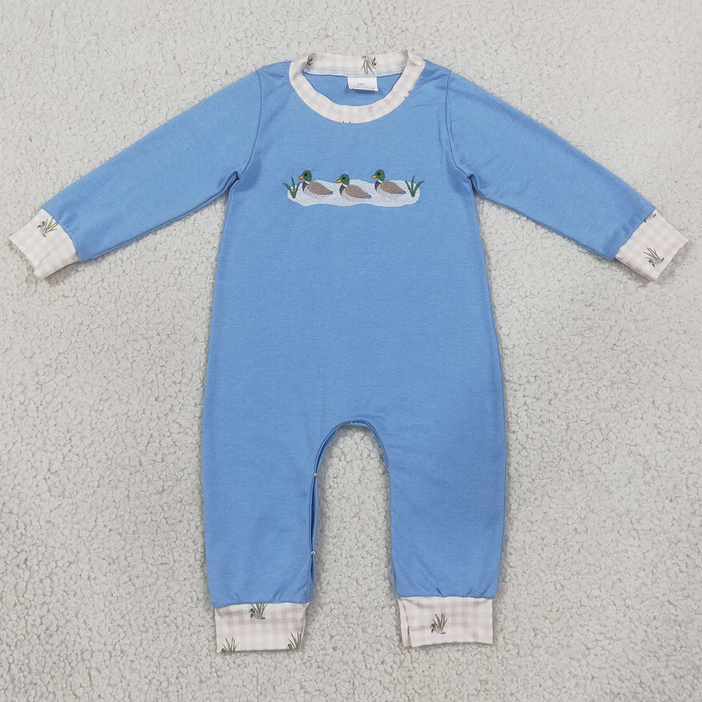 Baby Boys Rompers Embroidery Ducks Long Sleeve Hunting Rompers LR3007