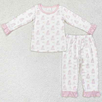 Baby Girls Pajamas Pink Halloween Ghost Top Pants Bamboo Pajamas Sibling Clothes Sets GLP1311 BLP0540